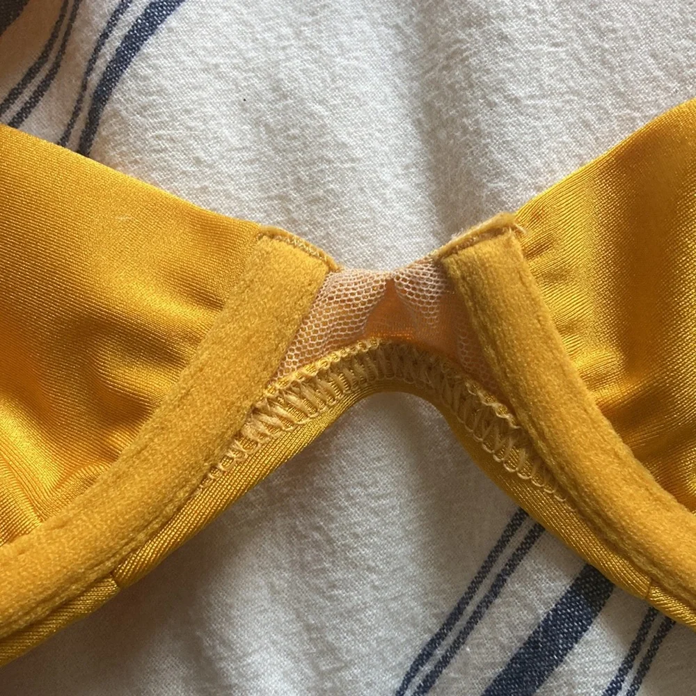 Yasmine Eslami Gold Bikini Top